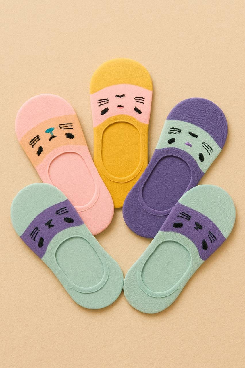 Women Solid Peds/Footie/No-Show  (Pack of 5)